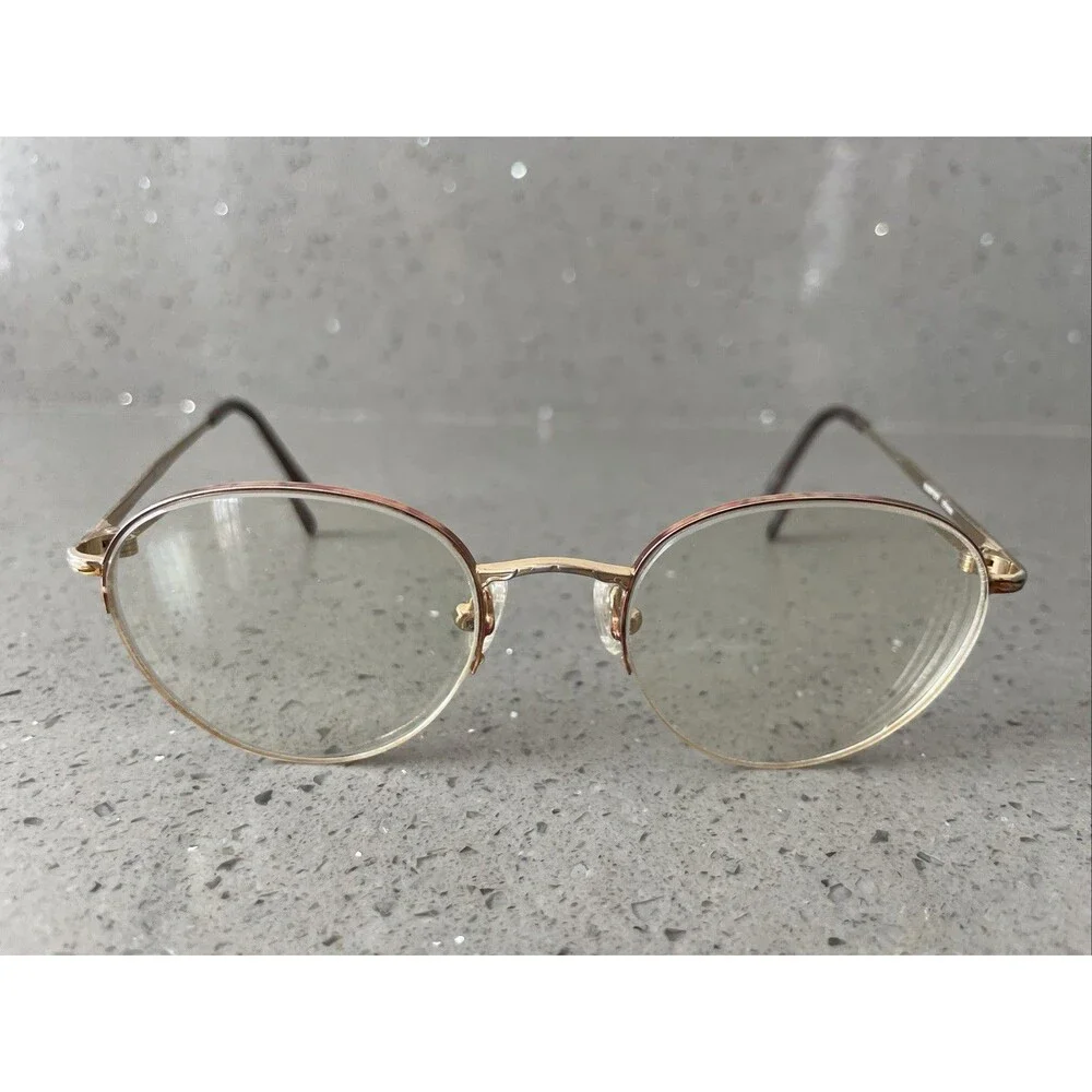 Laura Ashley Erica Harvest EYEGLASSES FRAMES ONLY 46-18-135 Round half rim